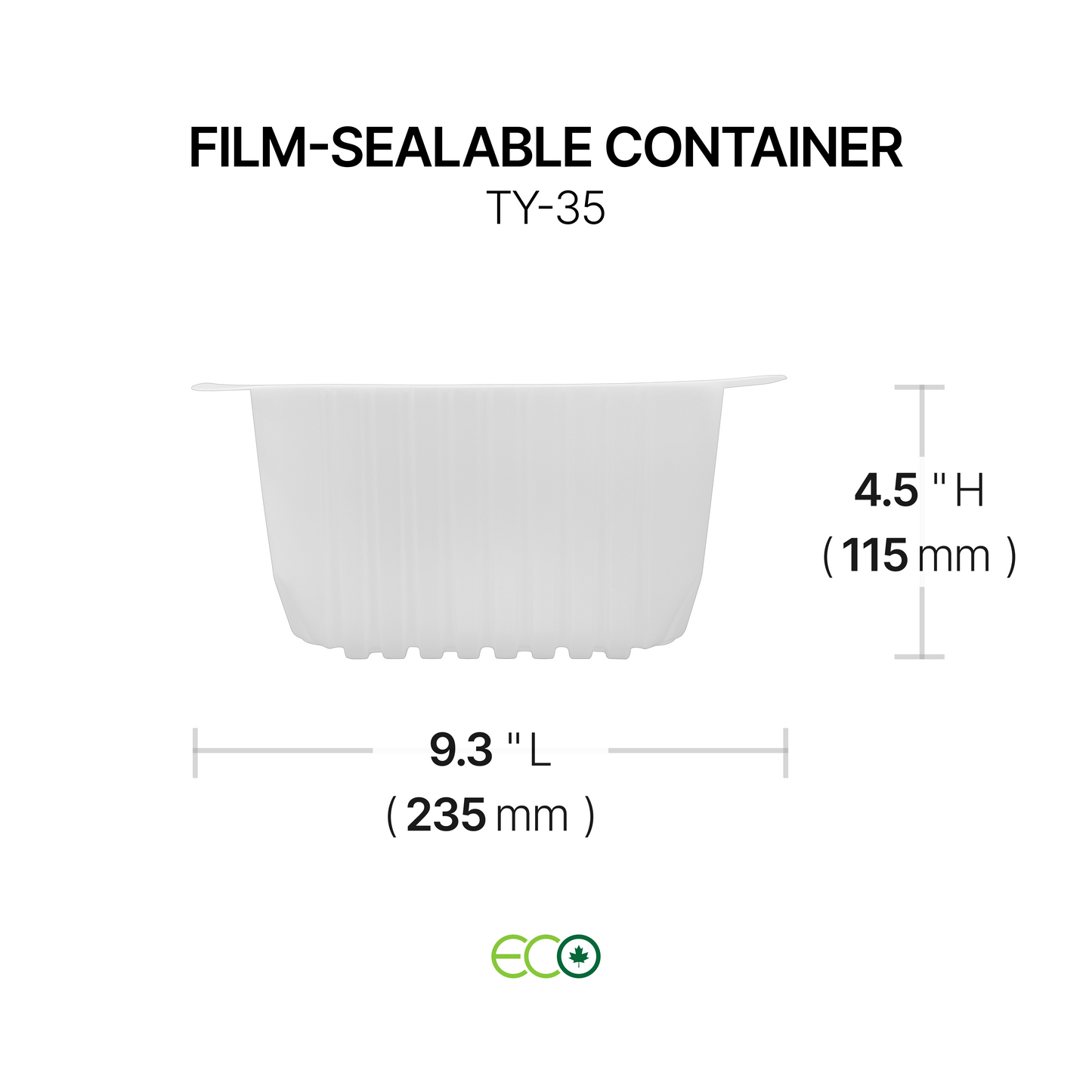 11.4"X9.3" Film-Sealable Container (3 Options)