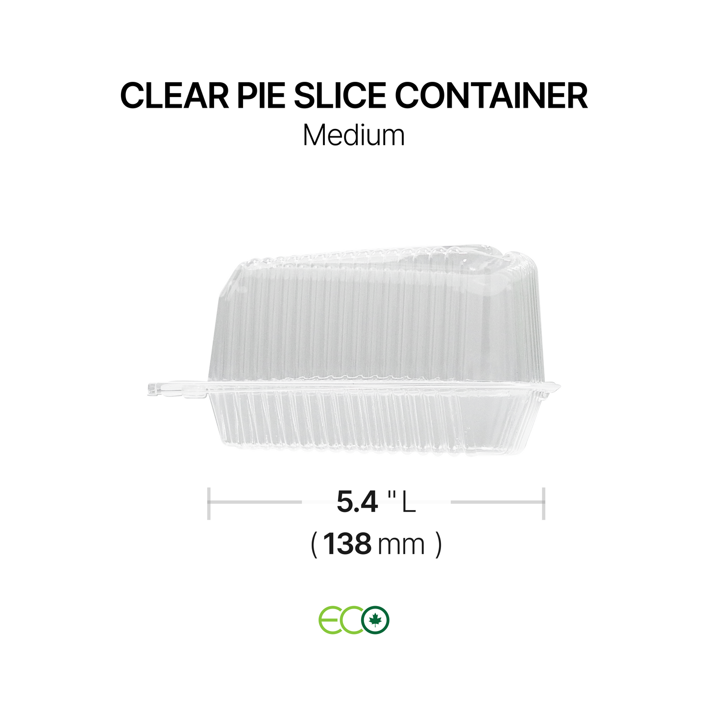 Clear Pie Slice Hinged Container (M / X-Deep)