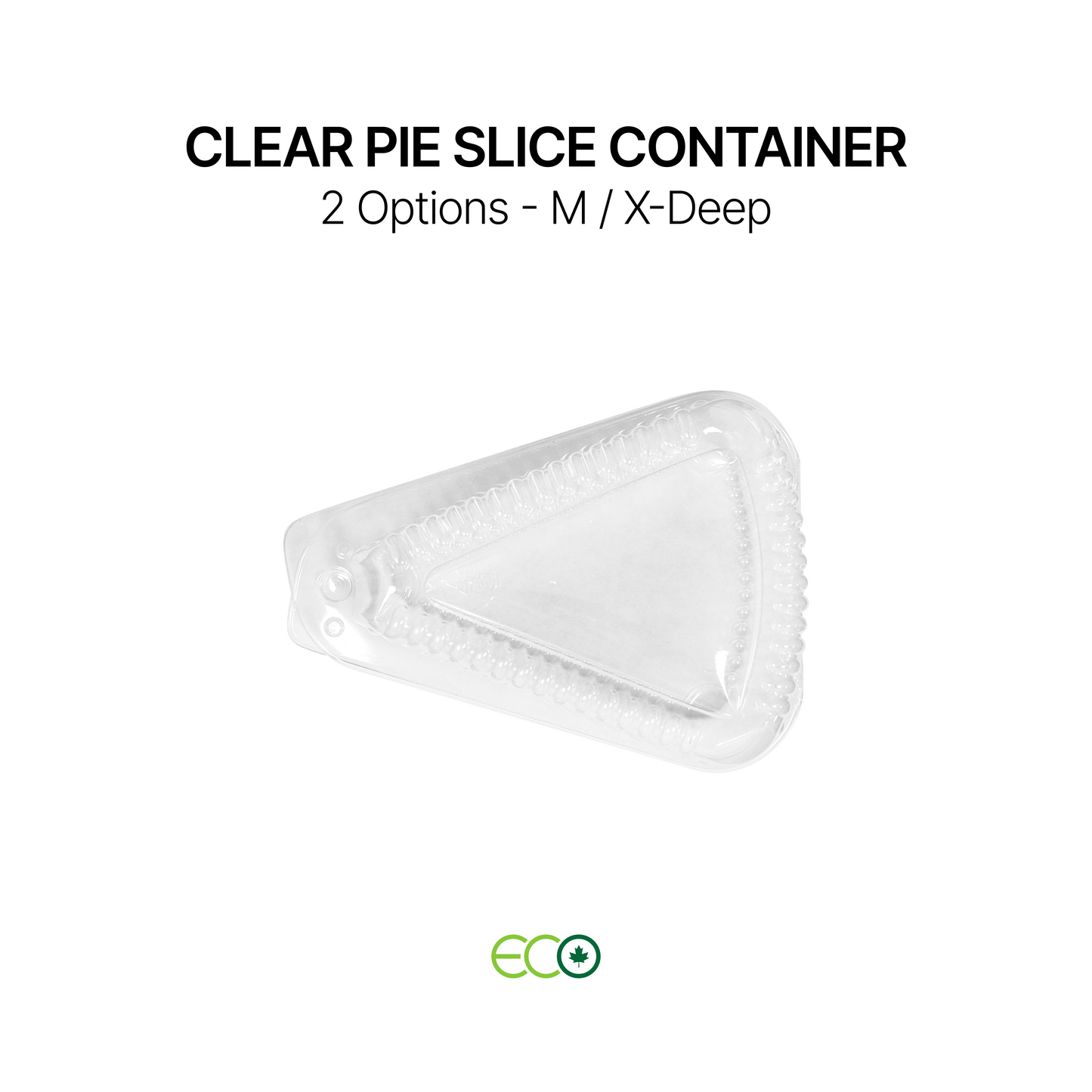Clear Pie Slice Hinged Container (M / X-Deep)