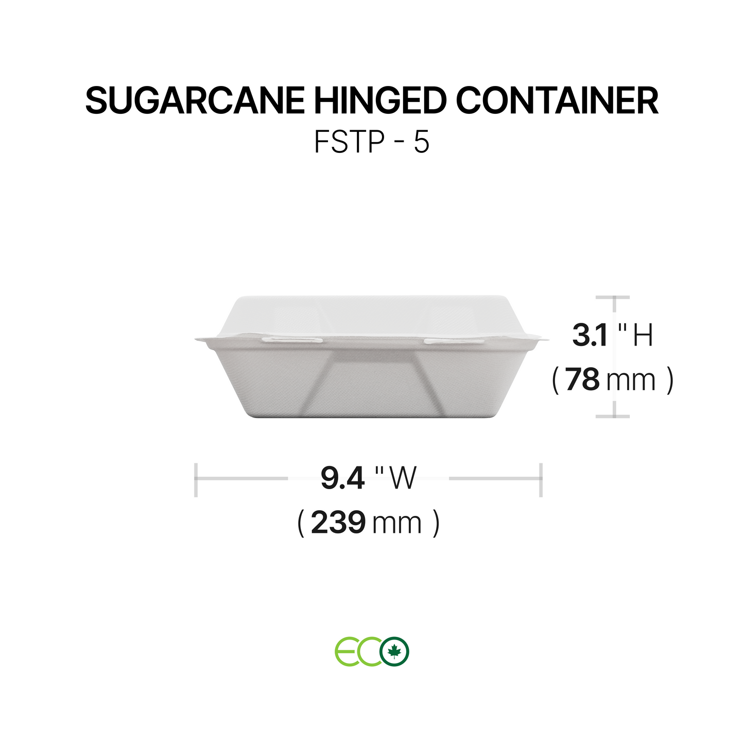 FSTP Sugarcane Hinged Container (5 Sizes)