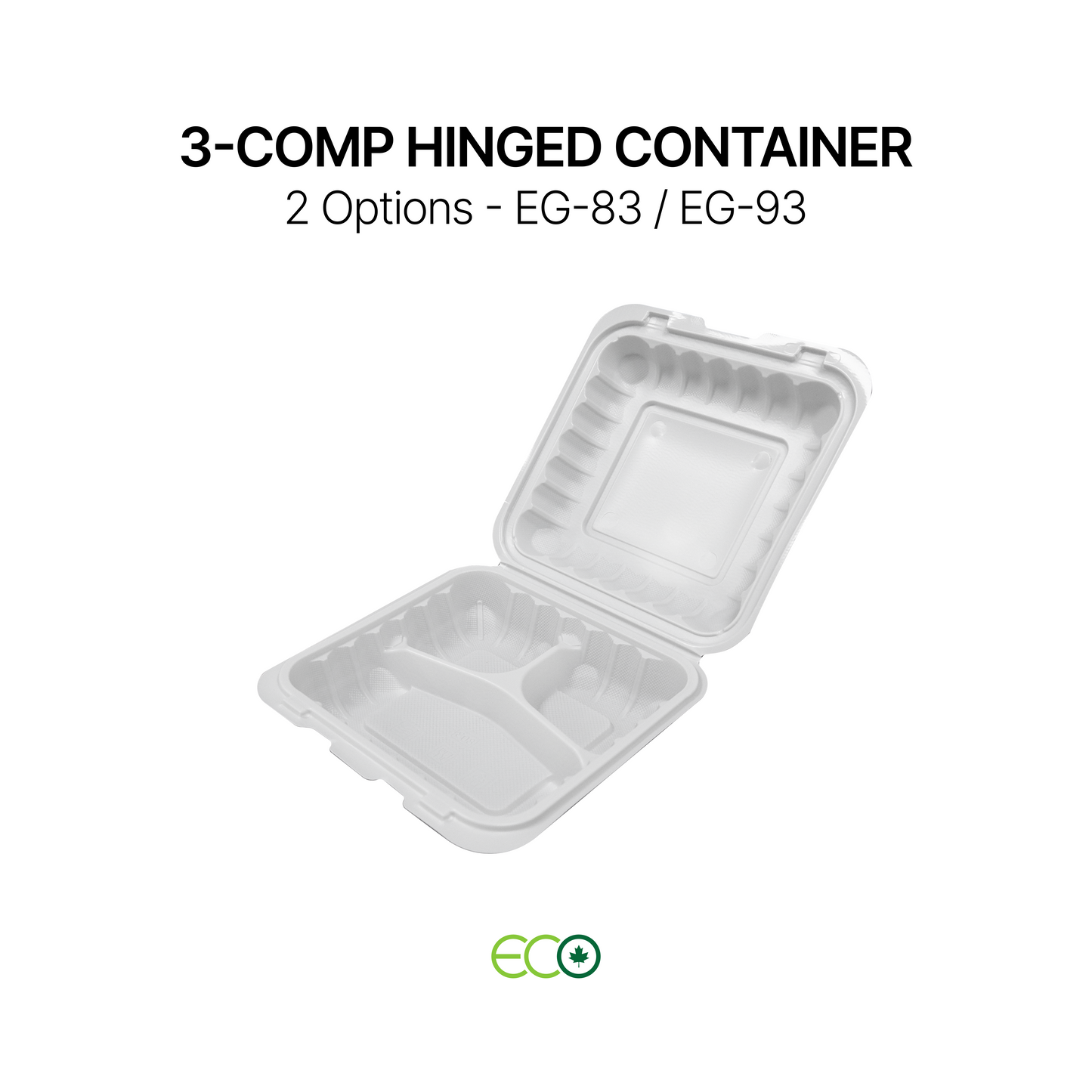 EG 3-Comp PP Hinged Container (8" / 9")