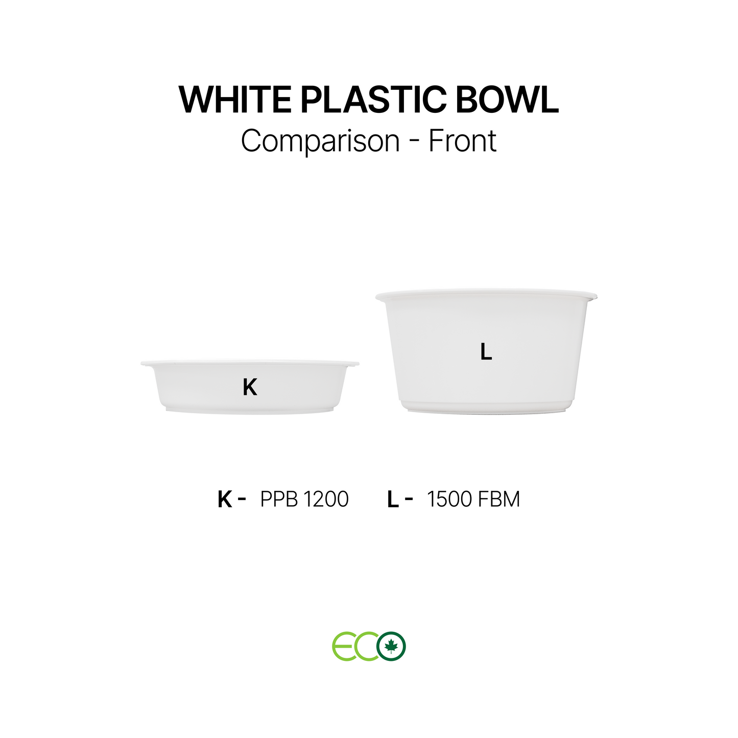 White Plastic Bowl (14 Sizes)