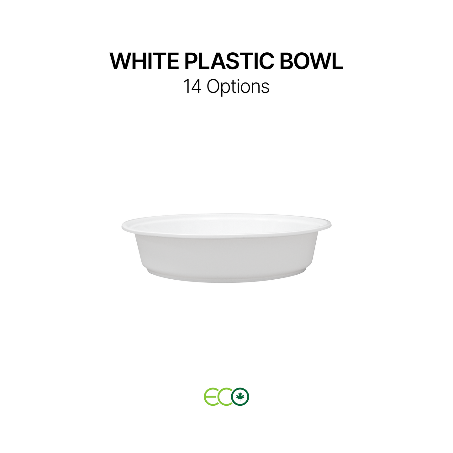 White Plastic Bowl (14 Sizes)