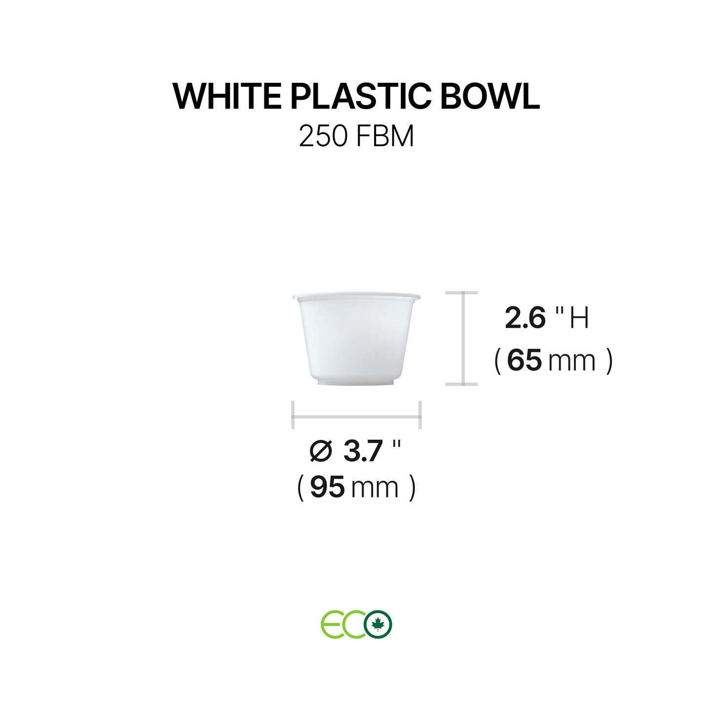 White Plastic Bowl (14 Sizes)