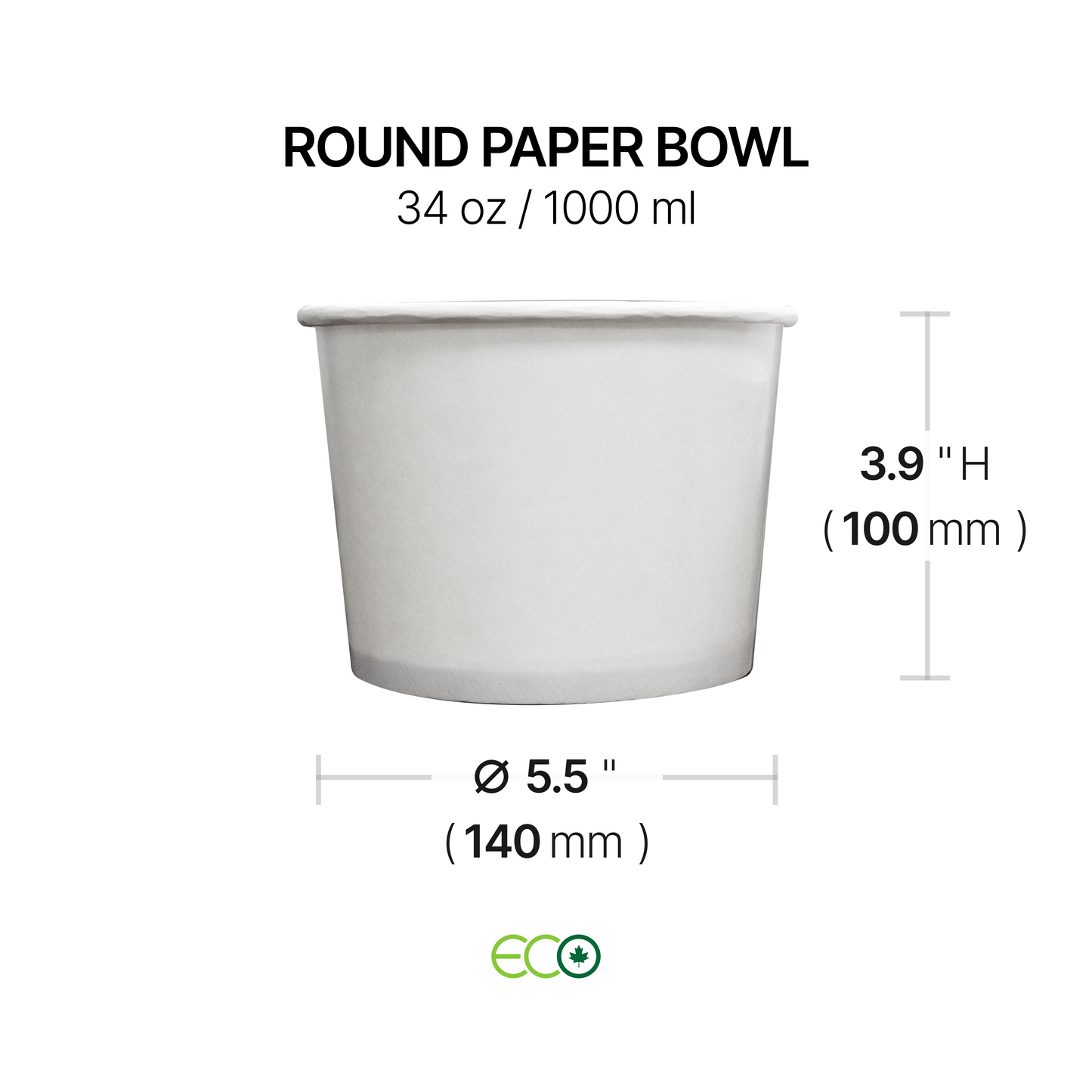 둥근 종이 그릇(8oz / 10oz / 16oz / 34oz)