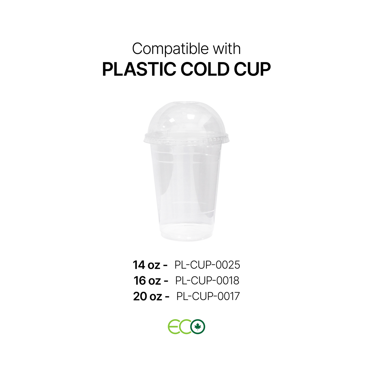Dome PET Lid for 3.9" Cold Cups