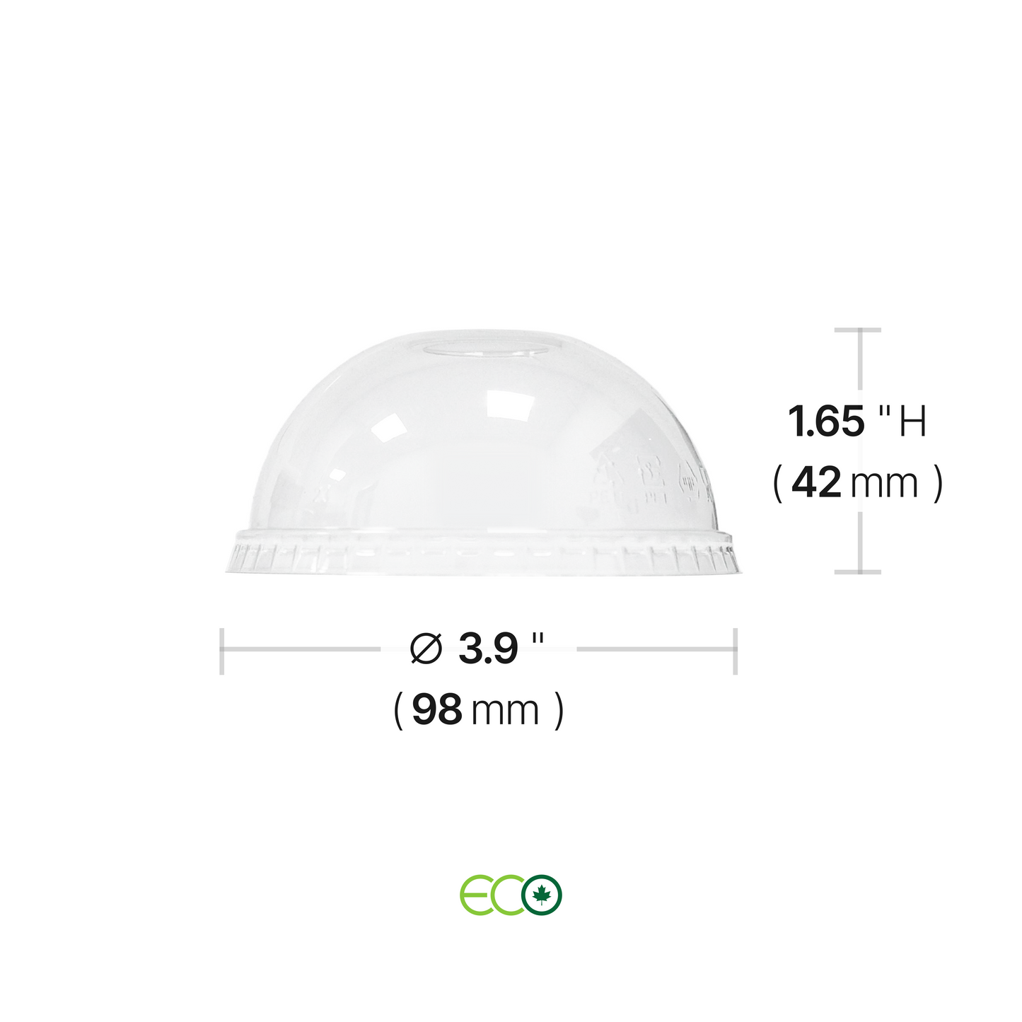 Dome PET Lid for 3.9" Cold Cups