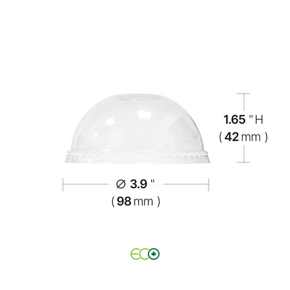 Dome PET Lid for 3.9" Cold Cups