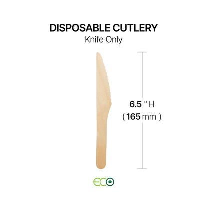 Disposable Wooden Cutlery (Fork / Spoon / Knife / Set)