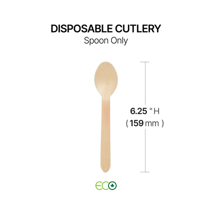 Disposable Wooden Cutlery (Fork / Spoon / Knife / Set)