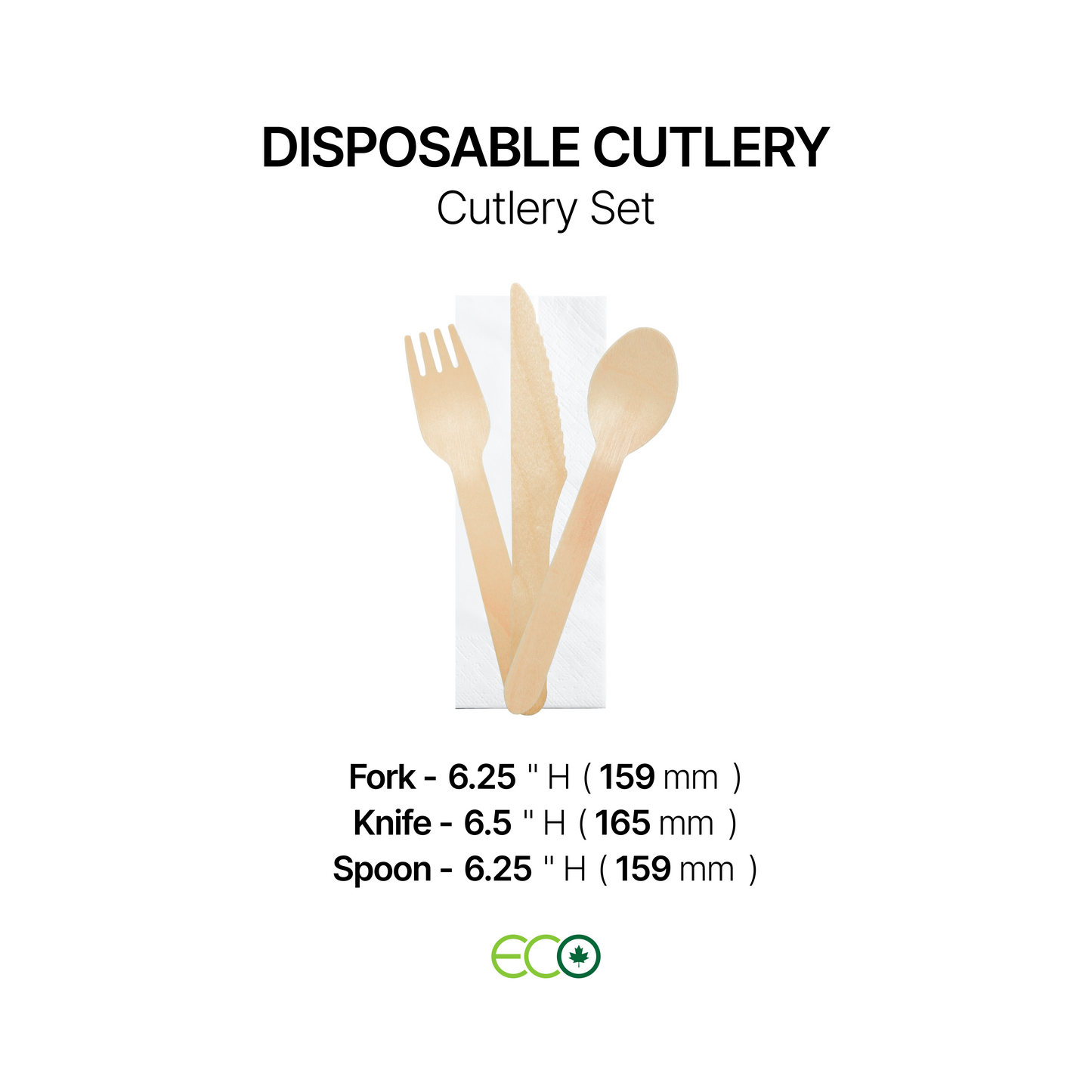 Disposable Wooden Cutlery (Fork / Spoon / Knife / Set)