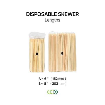 Disposable Bamboo Skewer (6" / 8")