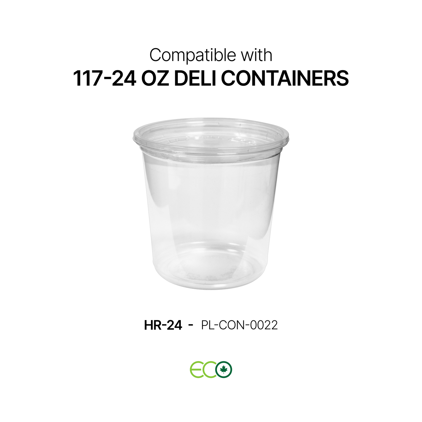 Flat RPET Lid for 4.6" Deli Containers