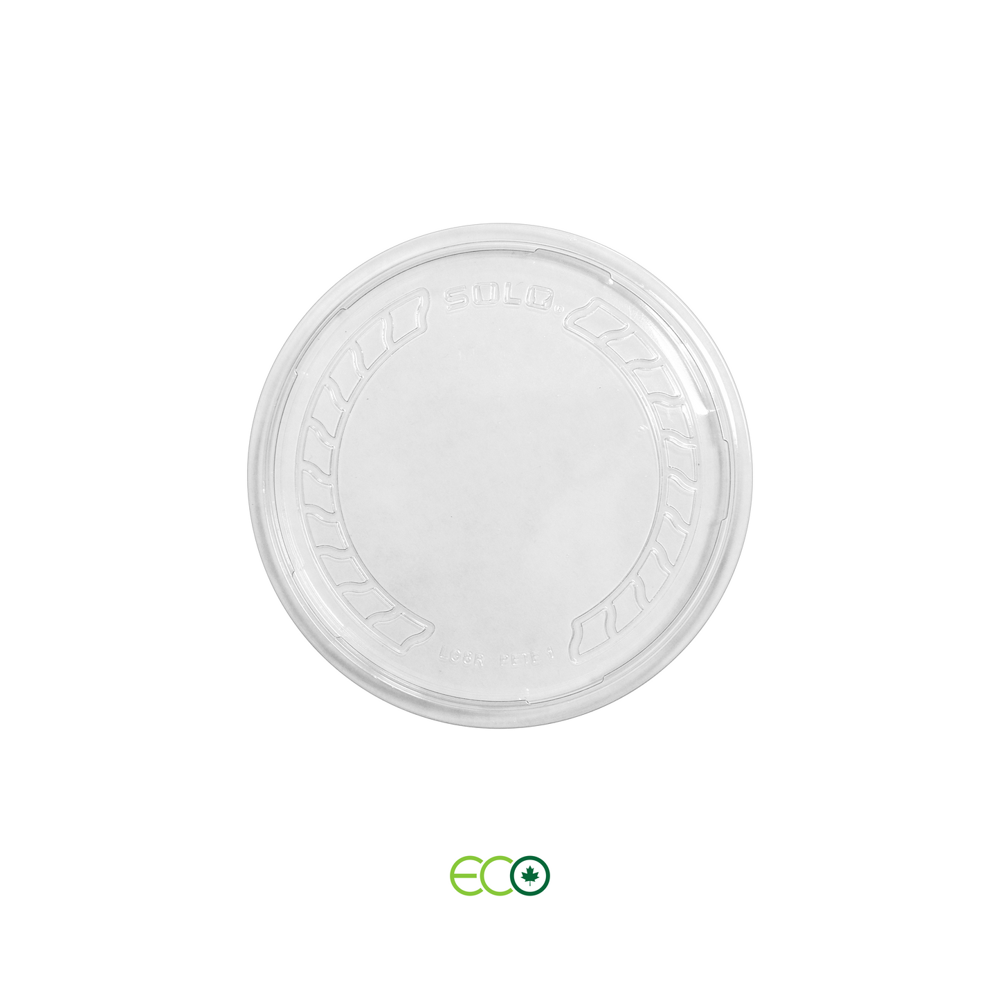 Flat RPET Lid for 4.6" Deli Containers