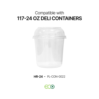 D117 | 4.6인치 델리 용기용 돔형 PET 뚜껑