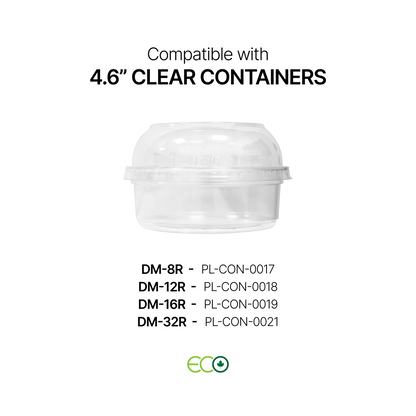D117 | 4.6인치 델리 용기용 돔형 PET 뚜껑