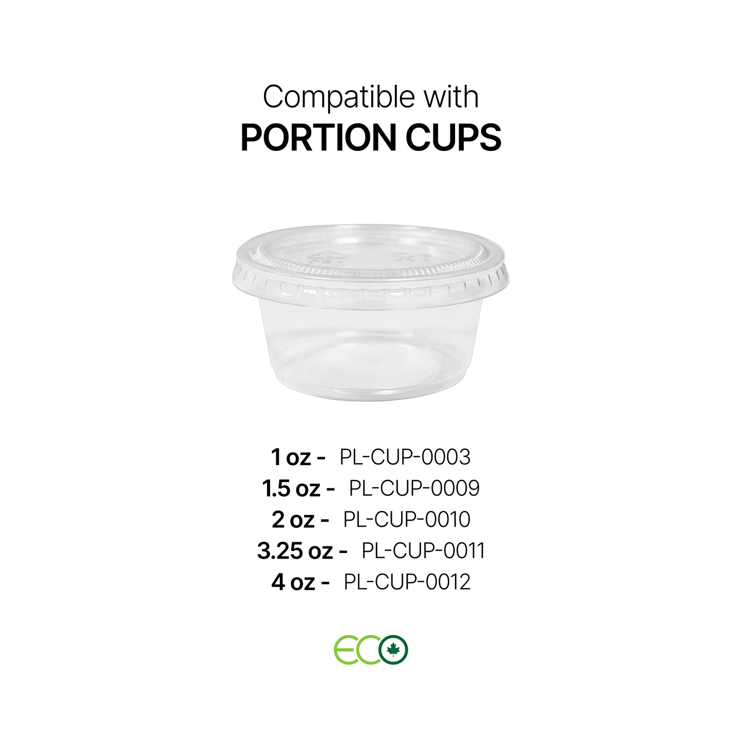 Lid for Portion Cups (3 Sizes)