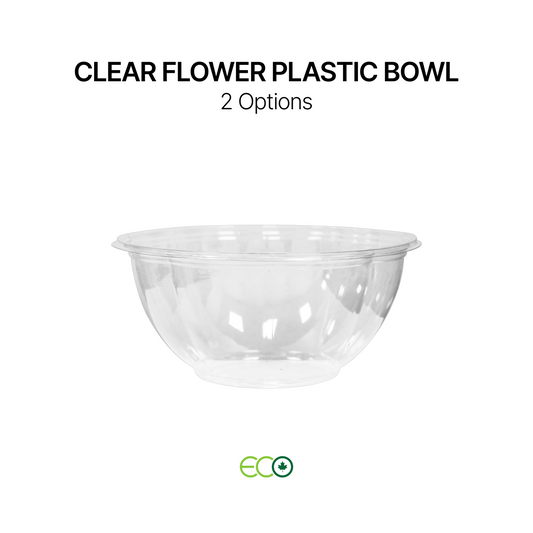 Clear Flower Plastic Bowl (24oz / 32oz)