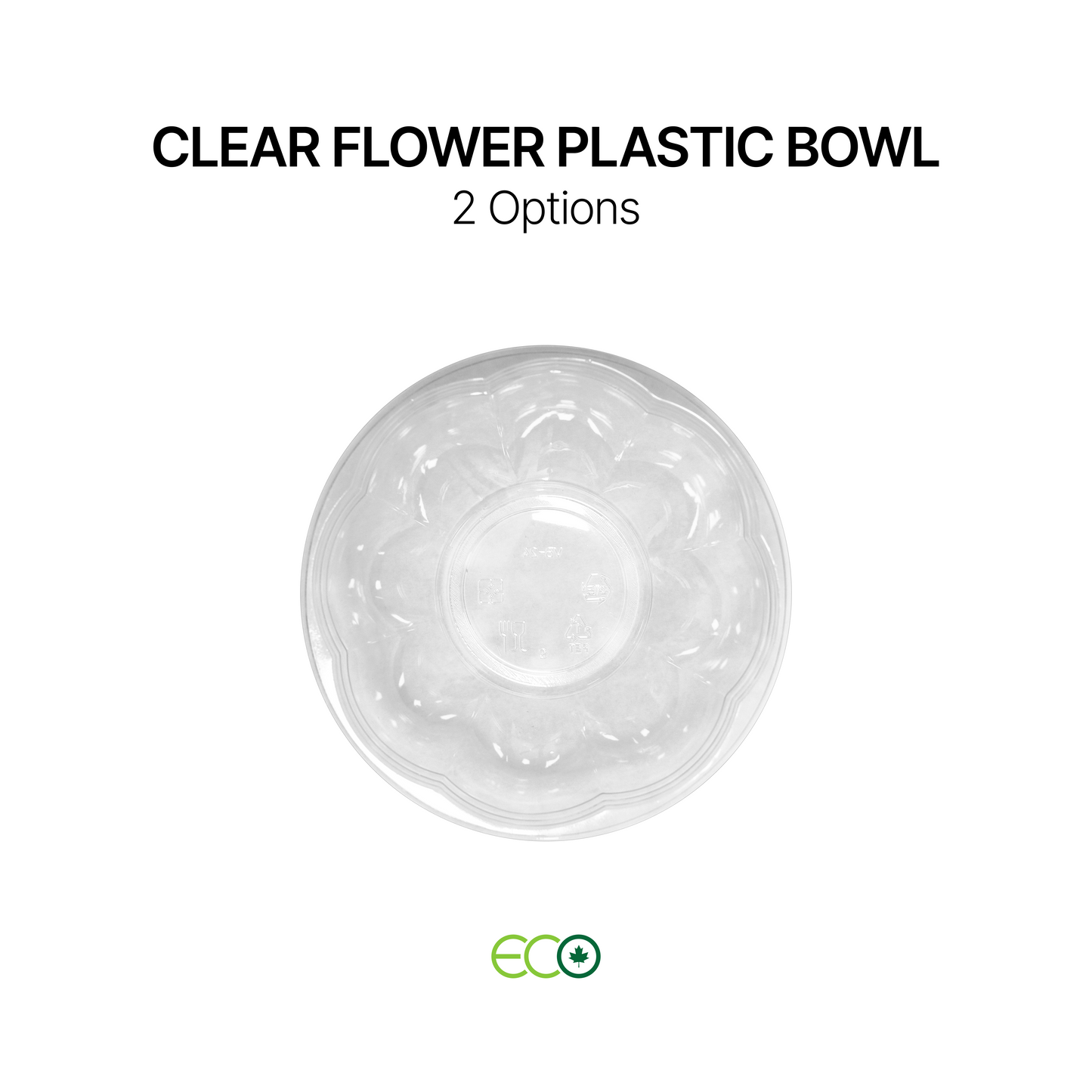Clear Flower Plastic Bowl (24oz / 32oz)