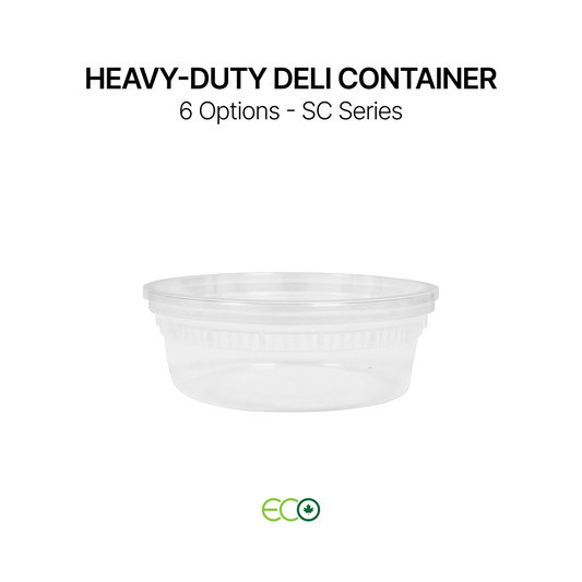 4.6" Heavy-Duty Clear Deli Container with Lid (6 Sizes)
