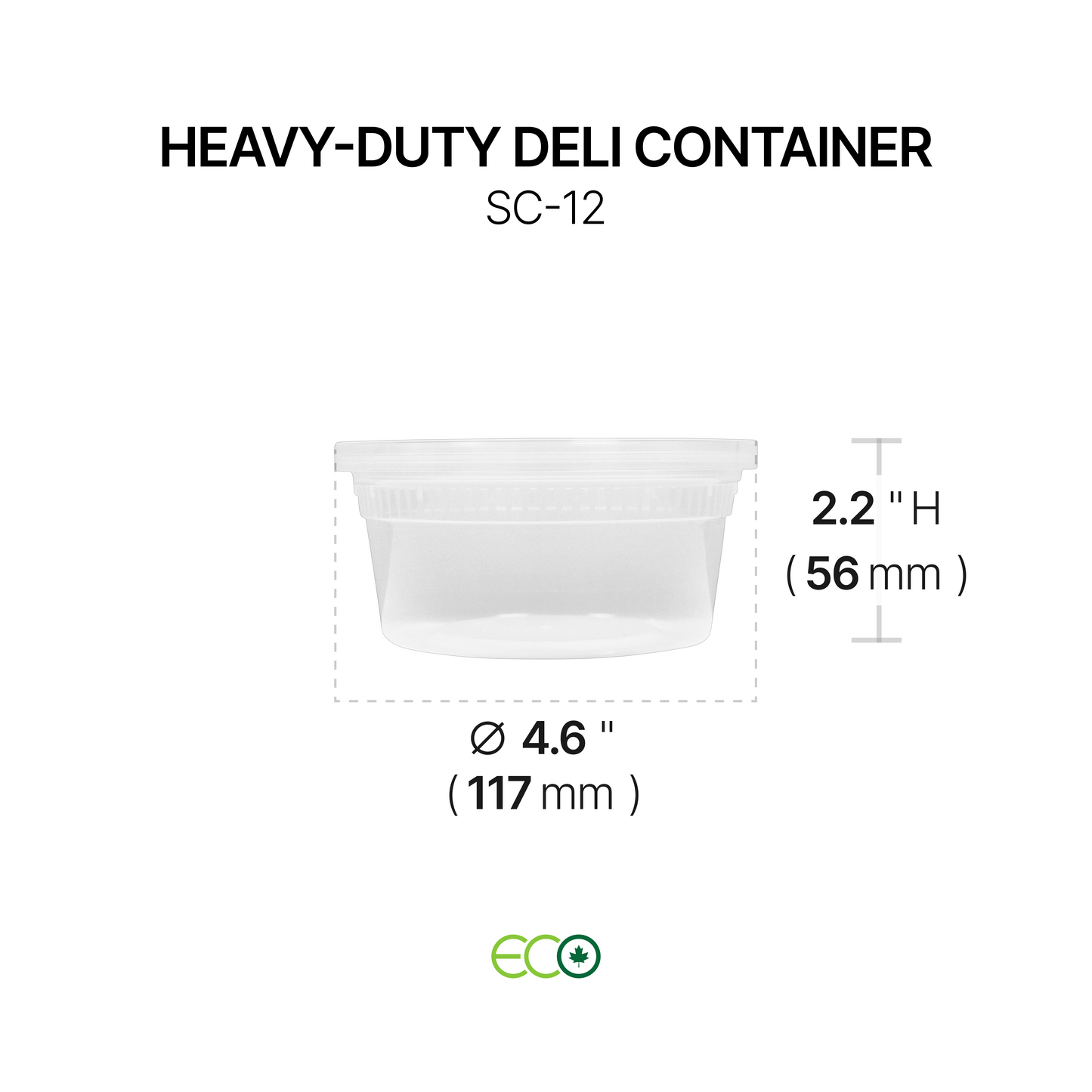 4.6인치 고강도 투명 델리 용기(5개 깊이)