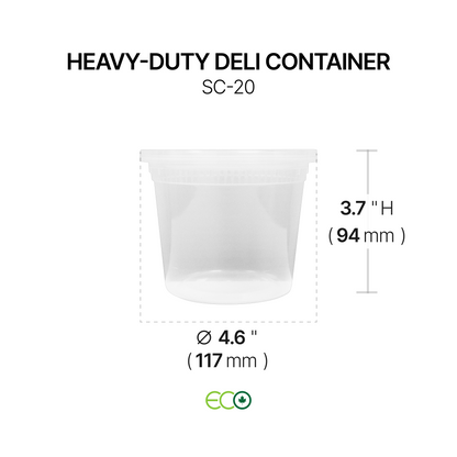 4.6인치 고강도 투명 델리 용기(5개 깊이)