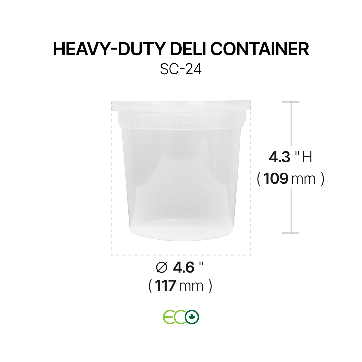 4.6인치 고강도 투명 델리 용기(5개 깊이)