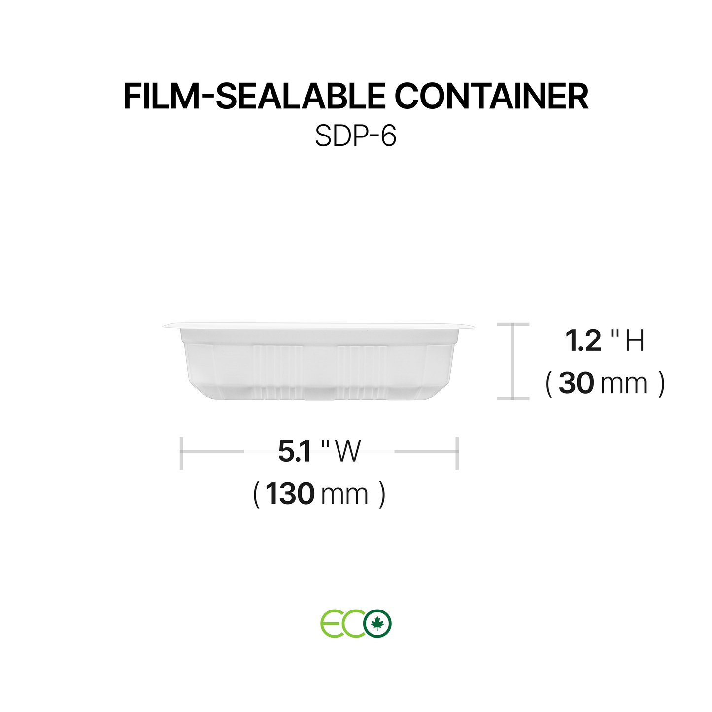 5.1"X3.5" Film-Sealable Container (3 Options)