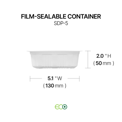 5.1"X3.5" Film-Sealable Container (3 Options)