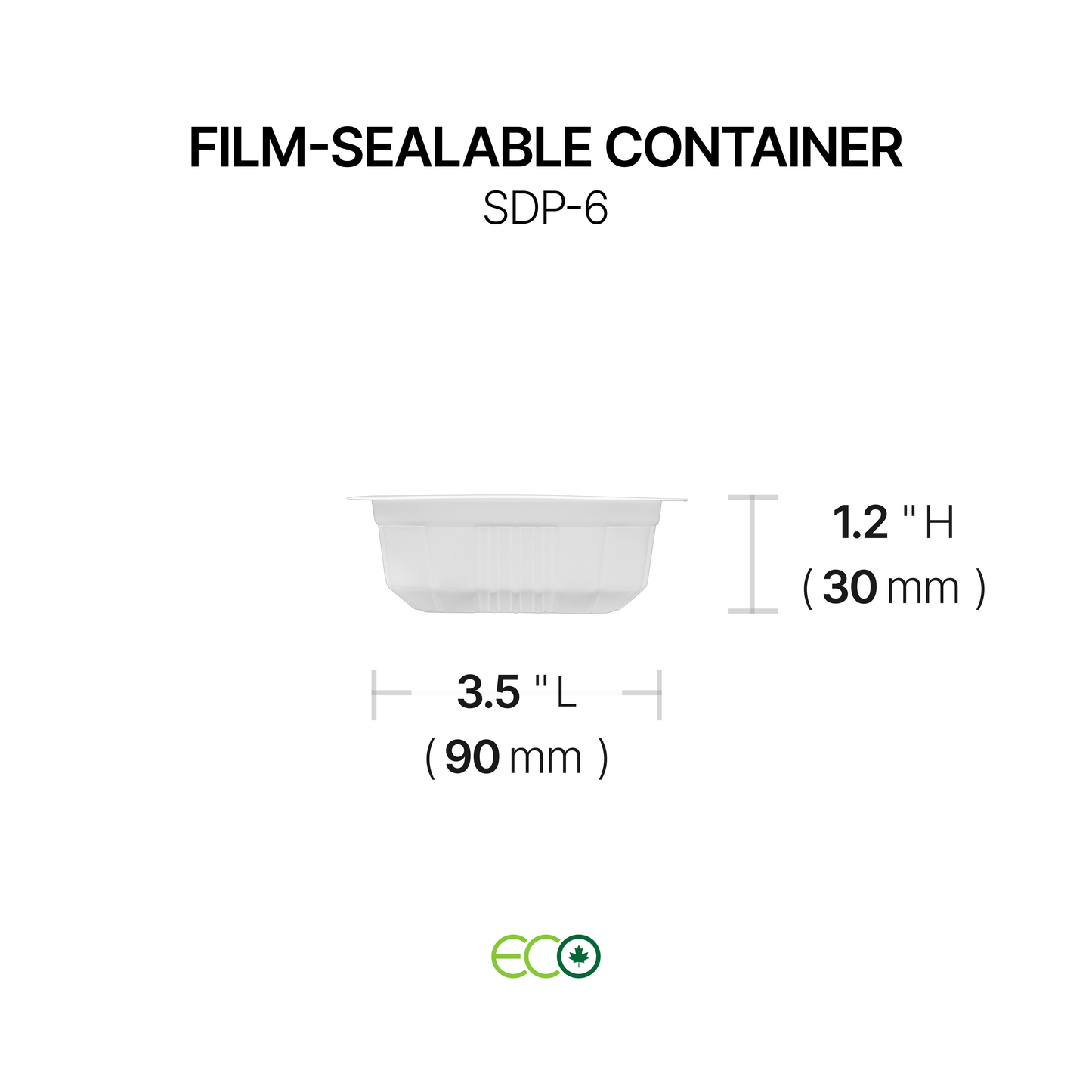 5.1"X3.5" Film-Sealable Container (3 Options)