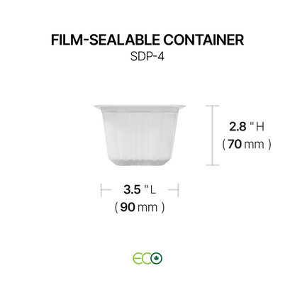 5.1"X3.5" Film-Sealable Container (3 Options)