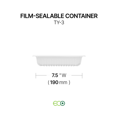 7.5"X5.5" Film-Sealable Container (4 Options)