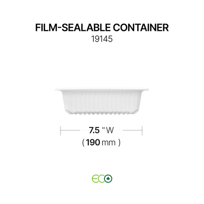 7.5"X5.5" Film-Sealable Container (4 Options)
