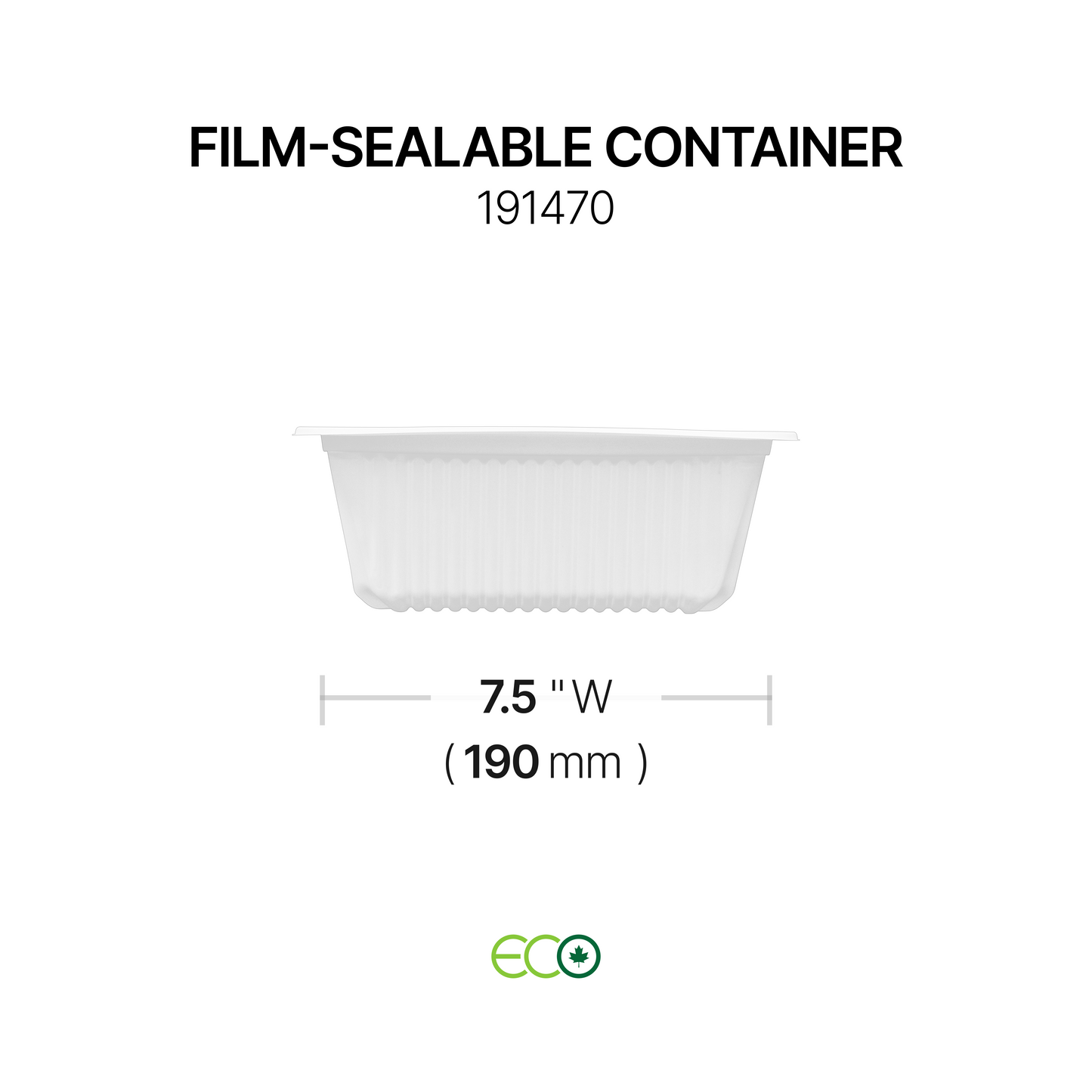 7.5"X5.5" Film-Sealable Container (4 Options)