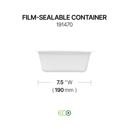 7.5"X5.5" Film-Sealable Container (4 Options)