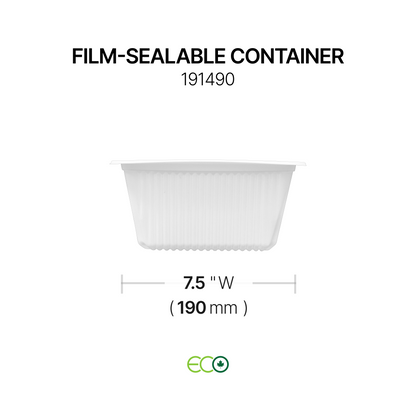 7.5"X5.5" Film-Sealable Container (4 Options)