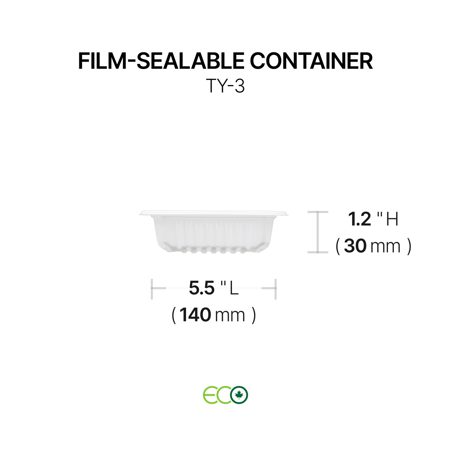 7.5"X5.5" Film-Sealable Container (4 Options)