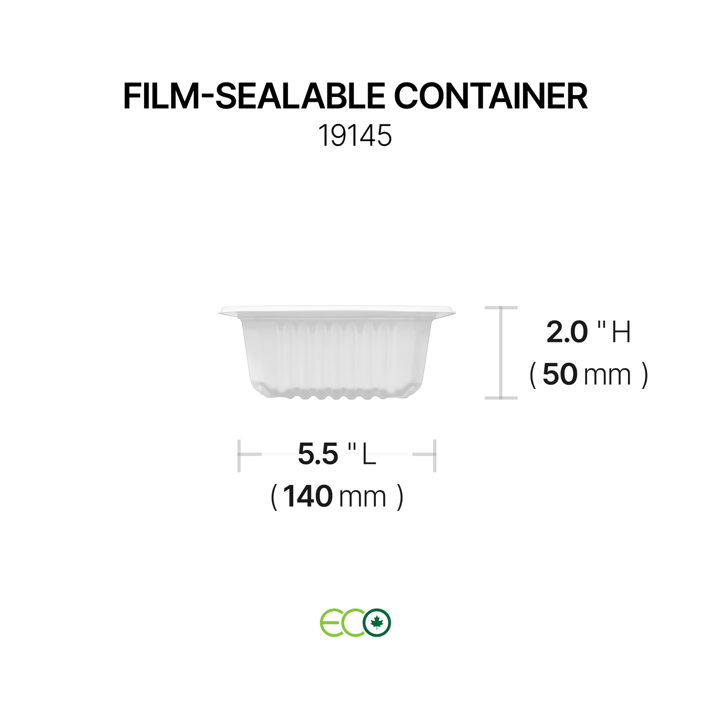 7.5"X5.5" Film-Sealable Container (4 Options)