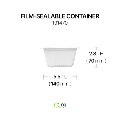 7.5"X5.5" Film-Sealable Container (4 Options)
