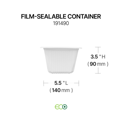 7.5"X5.5" Film-Sealable Container (4 Options)