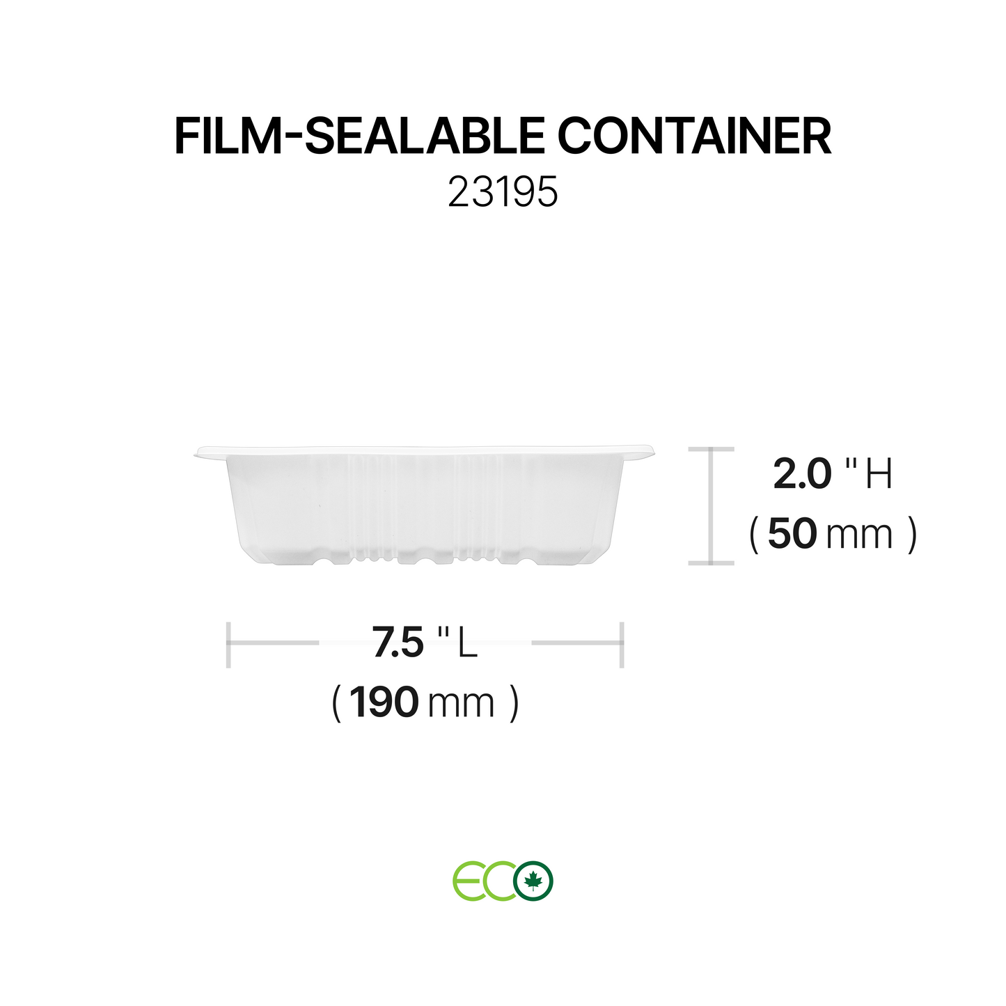 9.1"X7.5" Film-Sealable Container (3 Options)