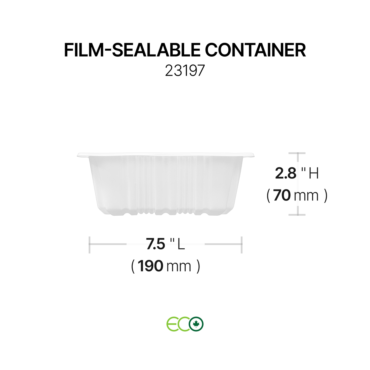 9.1"X7.5" Film-Sealable Container (3 Options)