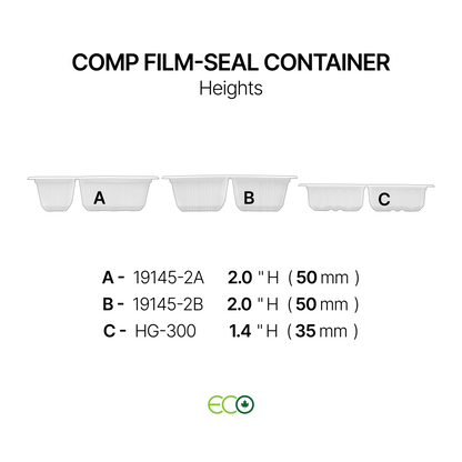 Compartment Film-Sealable Container (2C / 3C)