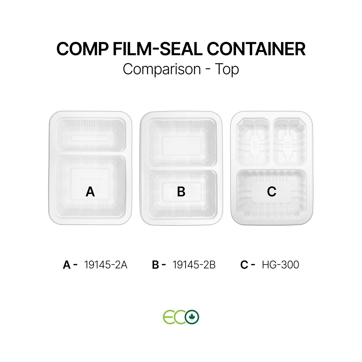 Compartment Film-Sealable Container (2C / 3C)