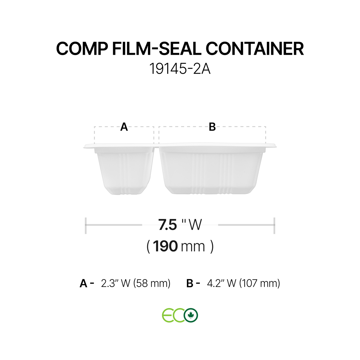 Compartment Film-Sealable Container (2C / 3C)