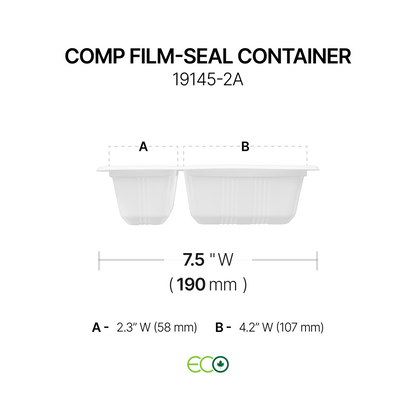 Compartment Film-Sealable Container (2C / 3C)