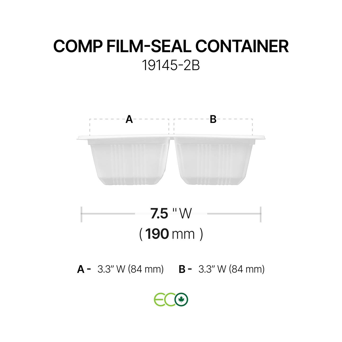 Compartment Film-Sealable Container (2C / 3C)