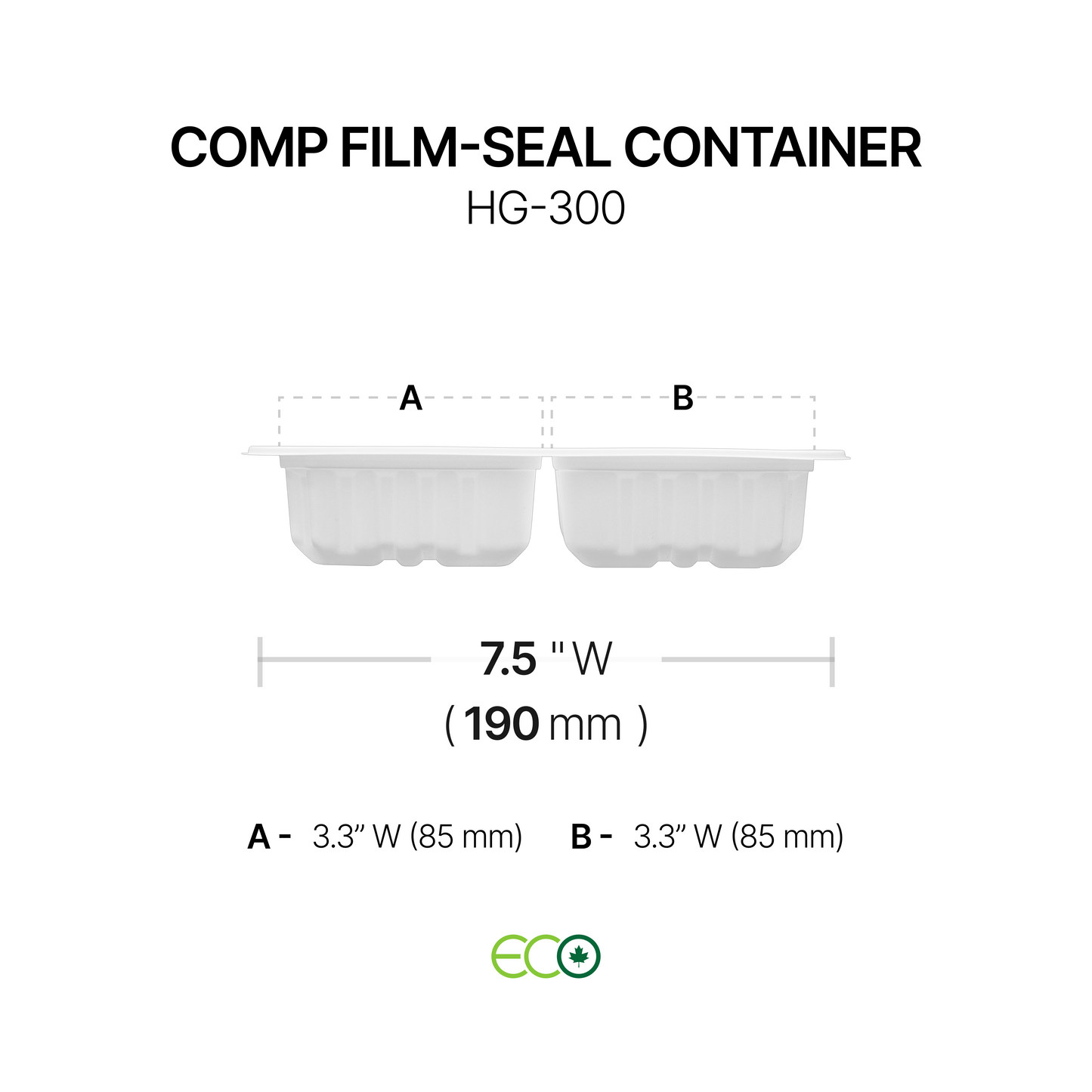 Compartment Film-Sealable Container (2C / 3C)