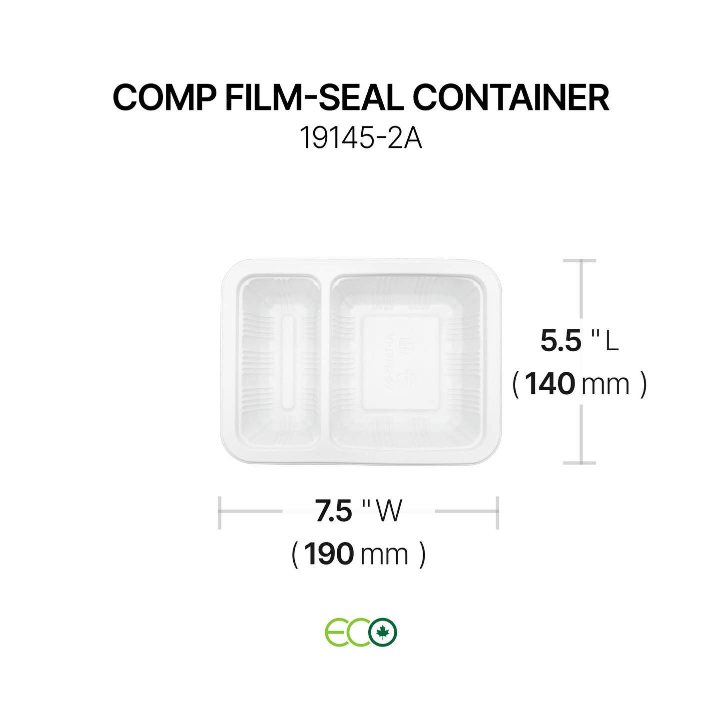 Compartment Film-Sealable Container (2C / 3C)
