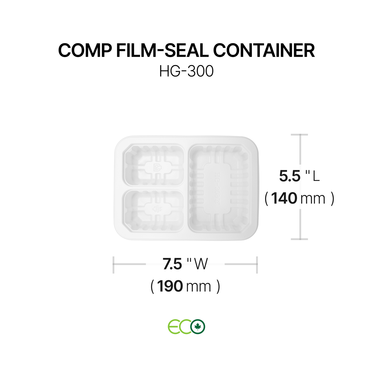 Compartment Film-Sealable Container (2C / 3C)